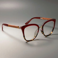 Load image into Gallery viewer, 45074 Optical Lady Square Glasses Frames Women Shiny Red Color EyeGlasses Eyewear