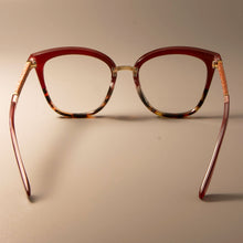 Load image into Gallery viewer, 45074 Optical Lady Square Glasses Frames Women Shiny Red Color EyeGlasses Eyewear