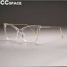 Load image into Gallery viewer, 45077 Big Cat Eye Glasses Frames Women Transparent Pink Brand Designer Optical Computer Eyeglasses