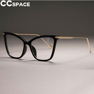 Lady Cat Eye Glasses Frames For Women Sexy Oversized Metal Frame Designer Optical EyeGlasses Eyewear