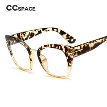Load image into Gallery viewer, 45079 Lady Oversized Glasses Frames For Women Brand Designer Optical EyeGlasses Rivet T Cat Eye Eyewear