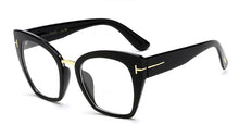 Load image into Gallery viewer, 45079 Lady Oversized Glasses Frames For Women Brand Designer Optical EyeGlasses Rivet T Cat Eye Eyewear