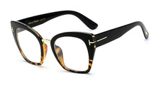 Load image into Gallery viewer, 45079 Lady Oversized Glasses Frames For Women Brand Designer Optical EyeGlasses Rivet T Cat Eye Eyewear