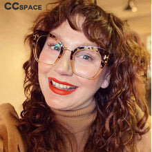 Load image into Gallery viewer, 45079 Lady Oversized Glasses Frames For Women Brand Designer Optical EyeGlasses Rivet T Cat Eye Eyewear