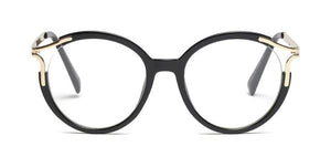 Lady Metal Hollow Round Glasses Frames For Women Cat Eye Brand Designer Optical EyeGlasses Fashion Eyewear