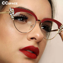 Load image into Gallery viewer, 45120 GORGEOUS Ladies Cat Eye Shiny Rhinestones Glasses Frames For Women Eyewear Optical EyeGlasses