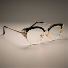 Load image into Gallery viewer, GORGEOUS Ladies Cat Eye Shiny Rhinestones Glasses Frames For Women Eyewear Optical EyeGlasses