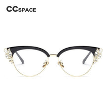 Load image into Gallery viewer, 45120 Optical Lady Cat Eye Shiny Rhinestones Glasses Frames For Women Brand Designer EyeGlasses Eyewear