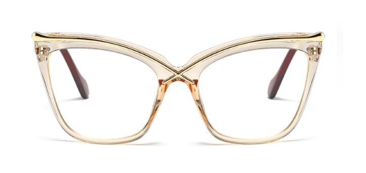 45124 Ladies Cat Eye Brow Line Glasses Frames Men Women Brand Designer Optical EyeGlasses Eyewear