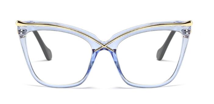 45124 Ladies Cat Eye Brow Line Glasses Frames Men Women Brand Designer Optical EyeGlasses Eyewear