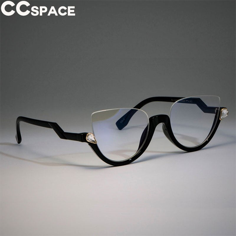 45159 Cat Eye Glasses Frames Women Trending Styles Half Frame Designer Computer Glasses