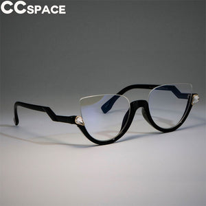 Cat Eye Glasses Frames Women Trending Styles Half Frame Designer Fashion Computer Glasses