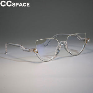 Cat Eye Glasses Frames Women Trending Styles Half Frame Designer Fashion Computer Glasses