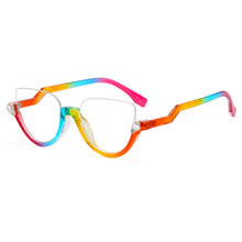 Load image into Gallery viewer, 45159 Semi-Rimless Cat Eye Anti Blue Women Glasses Frame Crystal Diamonds EyeGlasses Frames Lady Eyewear