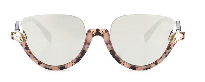 45159s Diamonds Sunglasses For Women Cat Eye Half Frame Brand Designer Glasses Ladies Eyewear