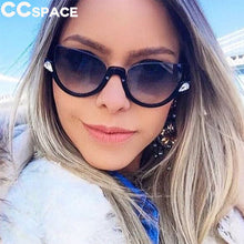 Load image into Gallery viewer, 45159s Diamonds Sunglasses For Women Cat Eye Half Frame Brand Designer Glasses Ladies Eyewear