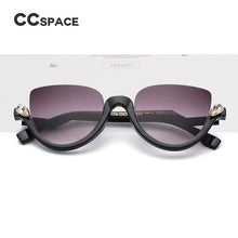 Load image into Gallery viewer, 45159s Diamonds Sunglasses For Women Cat Eye Half Frame Brand Designer Glasses Ladies Eyewear