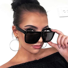 Load image into Gallery viewer, 45188 Ladies Oversized Square Sunglass Women Big Frame Brand Designer Sunglasses Rivet Pink Oculos De Sol Feminino