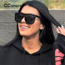 Load image into Gallery viewer, 45188 Ladies Oversized Square Sunglass Women Big Frame Brand Designer Sunglasses Rivet Pink Oculos De Sol Feminino