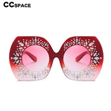 Load image into Gallery viewer, 45223 Oversized Crystal Diamond Sunglasses Women Gradient Glasses Brand Designer Eyewear Shades UV400 Protection
