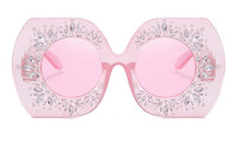 Load image into Gallery viewer, 45223 Oversized Crystal Diamond Sunglasses Women Gradient Glasses Brand Designer Eyewear Shades UV400 Protection