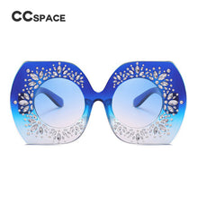 Load image into Gallery viewer, 45223 Oversized Crystal Diamond Sunglasses Women Gradient Glasses Brand Designer Eyewear Shades UV400 Protection