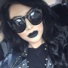 Load image into Gallery viewer, 45256 Colors Cat Eye Sunglasses Round Lens Men Women Big Frame Brand Glasses Designer Male Female Shades Oculos De Sol