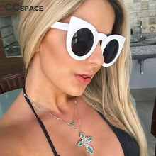 Load image into Gallery viewer, 45256 Colors Cat Eye Sunglasses Round Lens Men Women Big Frame Brand Glasses Designer Male Female Shades Oculos De Sol