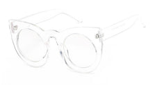 Load image into Gallery viewer, 45256 Colors Cat Eye Sunglasses Round Lens Men Women Big Frame Brand Glasses Designer Male Female Shades Oculos De Sol