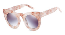 Load image into Gallery viewer, 45256 Colors Cat Eye Sunglasses Round Lens Men Women Big Frame Brand Glasses Designer Male Female Shades Oculos De Sol