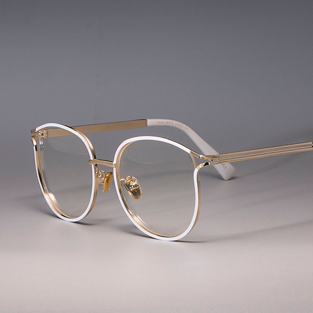 Ladies Cat Eye Glasses Frames For Women Metal frame Optical Fashion Eyewear Computer EyeGlasses