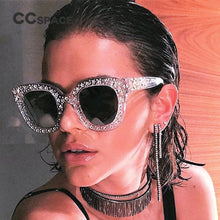 Load image into Gallery viewer, 45285 Colors G Diamond Crystal Star Sunglasses For Women Square Brand Glasses Designer Female Shades UV Protection