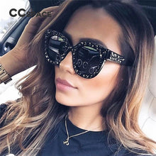 Load image into Gallery viewer, 45285 Colors G Diamond Crystal Star Sunglasses For Women Square Brand Glasses Designer Female Shades UV Protection