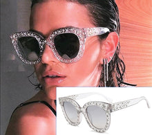 Load image into Gallery viewer, 45285 Colors G Diamond Crystal Star Sunglasses For Women Square Brand Glasses Designer Female Shades UV Protection