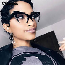 Load image into Gallery viewer, 45292 Ladies Small Half Frame Cat Eye Glasses Frames Women Brand Designer Optical Eyewear Computer Glasses