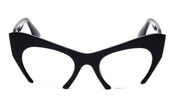 Retro Half Frame Cat Eye Glasses Frames Women Optical Fashion Eyewear Computer Glasses