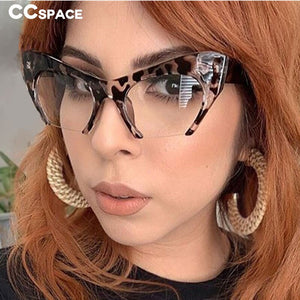 Retro Half Frame Cat Eye Glasses Frames Women Optical Fashion Eyewear Computer Glasses