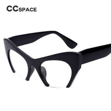 Carica l&#39;immagine nel visualizzatore di Gallery, Retro Half Frame Cat Eye Glasses Frames Women Optical Fashion Eyewear Computer Glasses