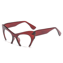 Load image into Gallery viewer, 45292 Vintage Cat Eye Half Frame Big Size Glasses Frames Women Computer Eyeglasses Can Be Equipped With Glasses
