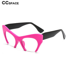 Load image into Gallery viewer, 45292 Vintage Cat Eye Half Frame Big Size Glasses Frames Women Computer Eyeglasses Can Be Equipped With Glasses