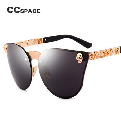 45314 Women Gothic Eyewear Cat Eye Sunglasses Women Skull Frame Square Pink Brand Glasses Designer Female Shades
