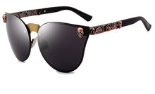 Load image into Gallery viewer, 45314 Women Gothic Eyewear Cat Eye Sunglasses Women Skull Frame Square Pink Brand Glasses Designer Female Shades
