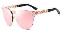 Load image into Gallery viewer, 45314 Women Gothic Eyewear Cat Eye Sunglasses Women Skull Frame Square Pink Brand Glasses Designer Female Shades