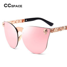Load image into Gallery viewer, 45314 Women Gothic Eyewear Cat Eye Sunglasses Women Skull Frame Square Pink Brand Glasses Designer Female Shades
