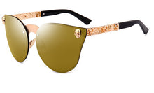 Load image into Gallery viewer, 45314 Women Gothic Eyewear Cat Eye Sunglasses Women Skull Frame Square Pink Brand Glasses Designer Female Shades