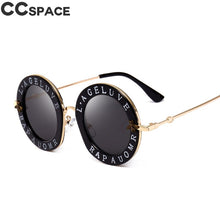Load image into Gallery viewer, 45319 Retro Round Sunglasses Women Love Shades Letters Little Bee Men Women UV400 Glasses Designer
