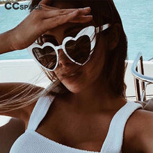 Load image into Gallery viewer, 45368 Ladies Heart Frame Pink Red Sunglasses For Women Brand Glasses Designer Black Female Shades