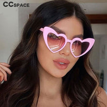 Load image into Gallery viewer, 45368 Ladies Heart Frame Pink Red Sunglasses For Women Brand Glasses Designer Black Female Shades