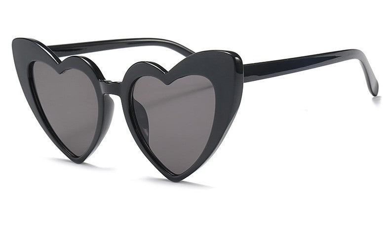 45368 Ladies Heart Frame Pink Red Sunglasses For Women Brand Glasses Designer Black Female Shades