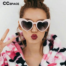 Load image into Gallery viewer, 45368 Ladies Heart Frame Pink Red Sunglasses For Women Brand Glasses Designer Black Female Shades